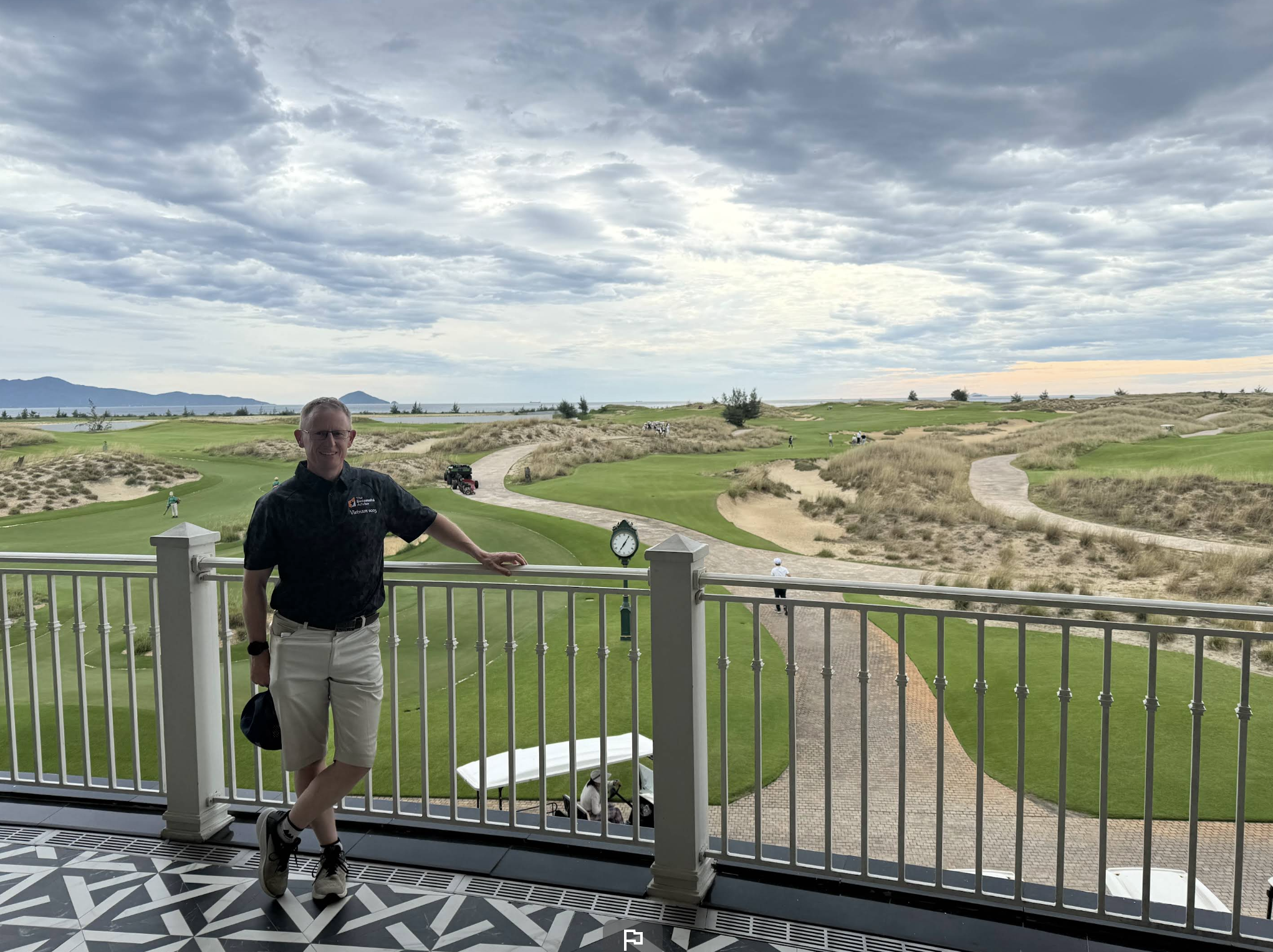 Golfer on course in Vietnam